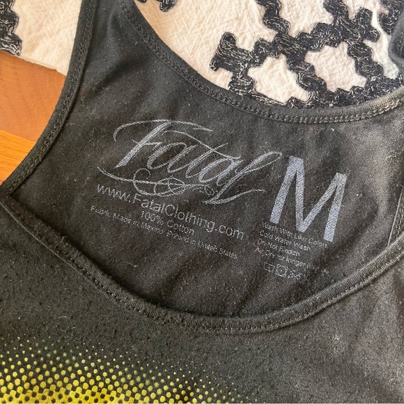 Fatal Clothing tattoo beach girl Graphic Tank Top size medium M - Picture 2 of 6